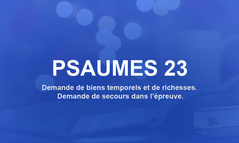 psaumes 23 pour demande de richesse et de protection